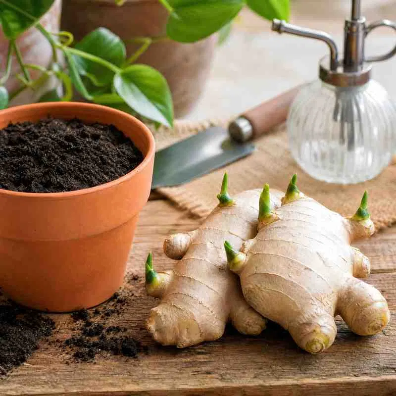 Ingwer vermehren, Ingwer anbauen Anleitung, Rhizom einpflanzen, Ingwer Pflege Topf, Superfood selber ziehen, Alltagszauberwelt, Ingwer Ernte, Ingwer im Topf